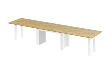 Stół rozkładany MAGRO 170 - Dąb słoneczny / Biały